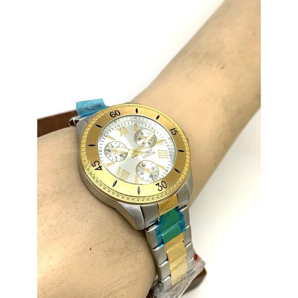 Invicta Women's Watch 21685 Angel Quartz Silver Dial Two Tone Stainless … - Picture 6 of 15